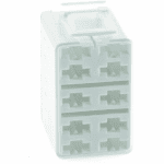 Steckhülsengehäuse, 10-polig, weiß