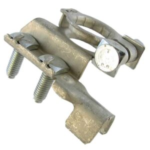 Batterieklemme, aus Messingband, Crimpanschluss 25-40mm², Gewindeanschluss 2xM6