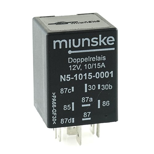 Doppelrelais 12V, 10/15A, 2Wechsler mit Diode