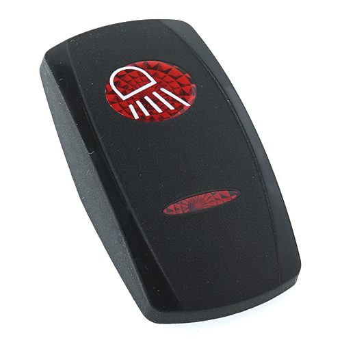 Wippe Contura V, schwarz, ovale und schmale Linse rot, Symbol "Arbeitsscheinwerfer hinten"