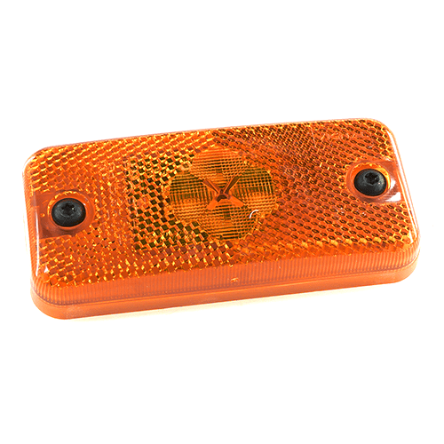 LED-Seitenmarkierungsleuchte 24V, gelb, 110x50mm, mit Rückstrahler, AMP-JPT-Anschlussstecker