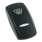 Wippe Contura V, schwarz, Symbol „Frontscheibenheizung“, schmale Linse, gelasert
