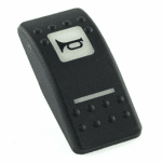 Wippe Contura II, schwarz, quadratische und schmale Linse weiß, Symbol „Horn“