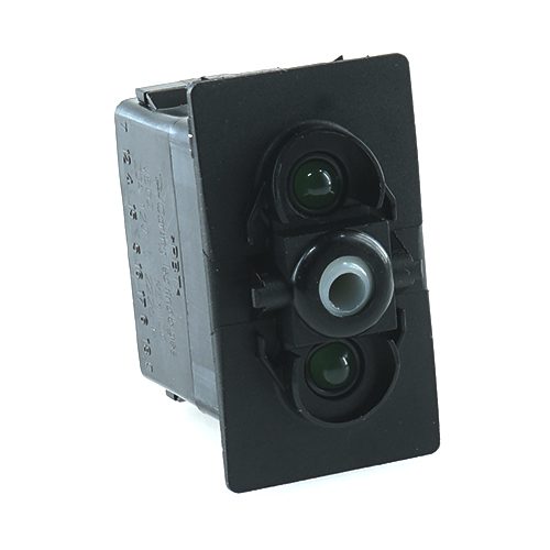 on-2xon-on Doppelschalter, für Contura II,III,IV,V, LED 1 grün hell, LED 2 grün hell