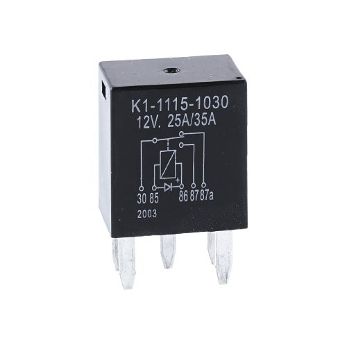 Mikro-Relais 12V, 25/35A, Wechsler, mit Diode, vergossen