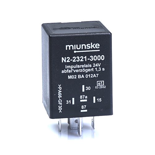 Impulsrelais 24V, NC 10A/NO 15A, 1,3s, abfallverzögert, potentialfrei, positiv getriggert