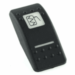 Wippe Contura II, schwarz, quadratische und schmale Linse weiß, Symbol „Spiegelheizung“