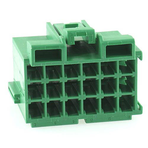 Junior-Power-Timer Buchsengehäuse, 18-polig (3x6), grün