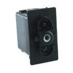 on>on Taster, 24V/15A, für Contura II,III,IV,V, LED 1 rot hell, LED 2 grün hell