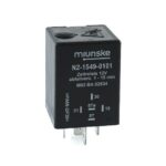 Zeitrelais 12V,  NC 20A/NO 20A, 1…15min einstellbar, abfallverzögert, nicht potentialfrei, retriggerbar