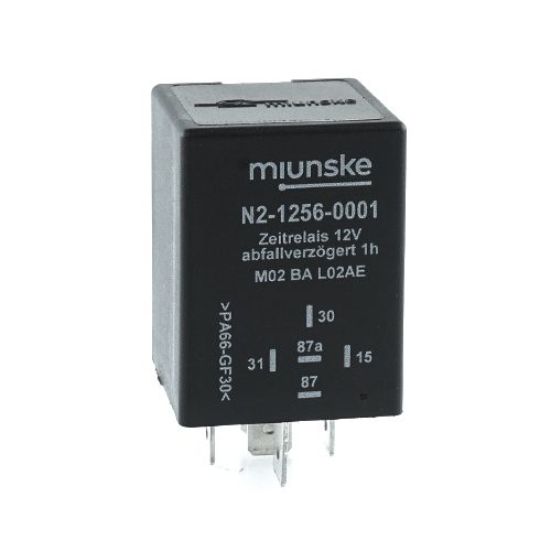 Zeitrelais 12V, NC 10A/NO 15A, 1h, abfallverzögert, retriggerbar
