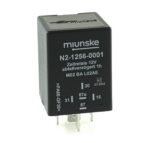 Zeitrelais 12V, NC 10A/NO 15A, 1h, abfallverzögert, retriggerbar