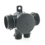 Mehrfach-Verteiler NW22-22-10-10, schwarz, wasserdicht