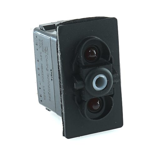 on-on<2on Doppeltast-Schalter 12V/20A, LED 1 rot, LED 2 rot, mit Flächendichtung