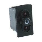on-on Doppel-Taster 12V/20A, LED 1 rot, LED 2 rot, mit Flächendichtung