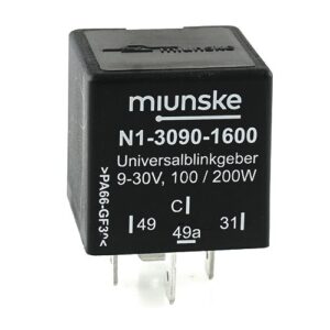Universalblinkgeber 9V...30V, 10-200W, vollelektronisch, mit C-Ausgang,