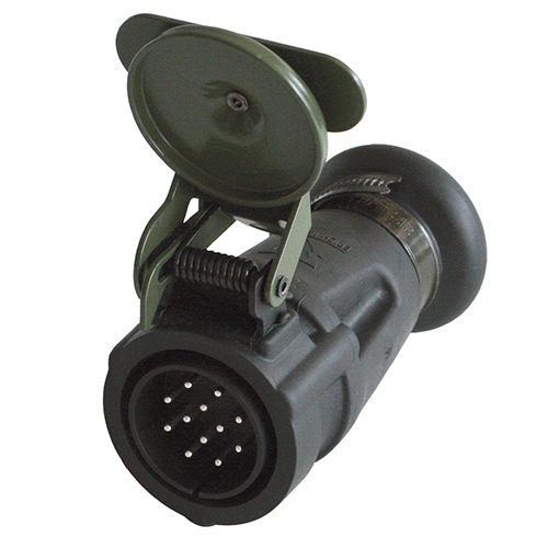 Stecker 12-polig, 24V, Kontaktstiften, für Kabeldurchmesser 17mm