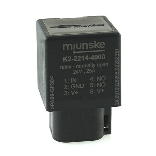 Relais 24V, 25A, Schließer, mit Diode, IP68mit Deutschstecker