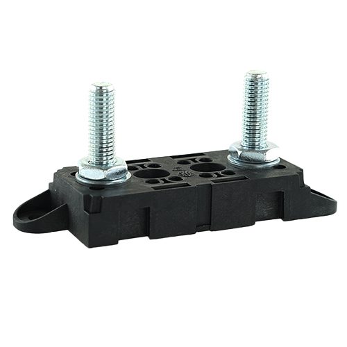 Universal-Sicherungshalter M10, 61mm, mit Laschen, mit flachen Muttern