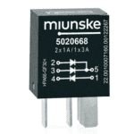 Diodenkombination Mikro 3-fach, 1A, 1000V, 2 Dioden mit gemeinsamer Kathode, 1 Diode einzeln