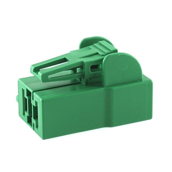 Leistungs-Flachsteckhülsengehäuse 2-polig, grün