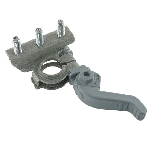 Batterieklemme ''-'', QUICK LOCK, Bügelverschluss rechts, Gewindeanschluss 3xM6