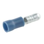 Rundstecker Ø 4mm, schaftisoliert, blau, 1-2,5mm²