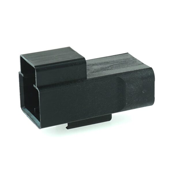 Leistungs-Flachsteckergehäuse, male holder, 2-polig, schwarz