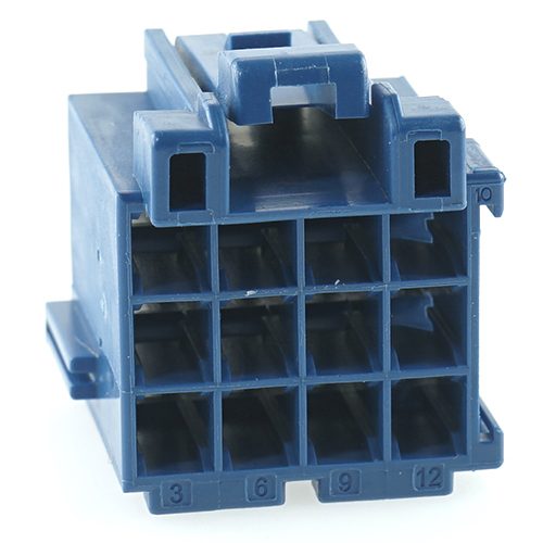 Junior-Power-Timer Buchsengehäuse, 12-polig (3x4), blau