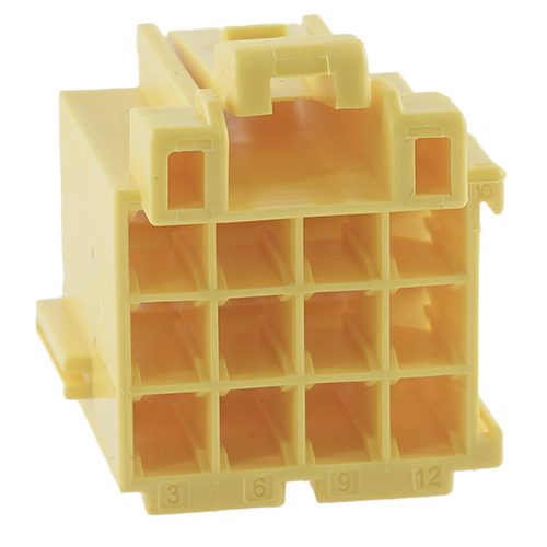 Junior-Power-Timer Buchsengehäuse, 12-polig (3x4), gelb