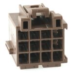 Junior-Power-Timer Buchsengehäuse, 12-polig (3×4), braun