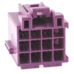 Junior-Power-Timer Buchsengehäuse, 12-polig (3×4), violett
