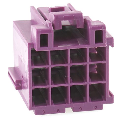 Junior-Power-Timer Buchsengehäuse, 12-polig (3x4), violett