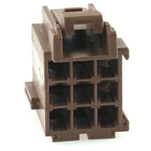 Junior-Power-Timer Buchsengehäuse, 9-polig (3x3), braun