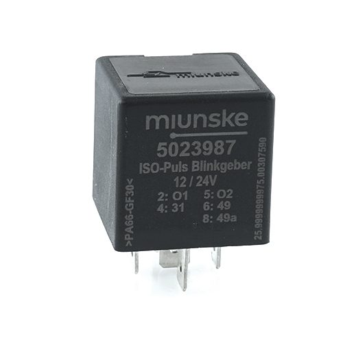 ISO-Puls Blinkgeber, 9-30V, 1x Leistungsausgang, 2x Kontrollausgang, frei parametrierbar mit miunske One-Wire Interface