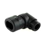 Wellrohranschluss für AMP Junior Timer Stecker, 90°, NW 7,5, 2-polig, CI08-90-AM2