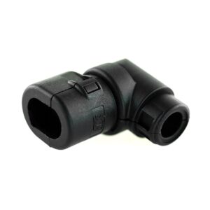 Wellrohranschluss für AMP Junior Timer Stecker, 90°, NW 7,5, 2-polig, CI08-90-AM2