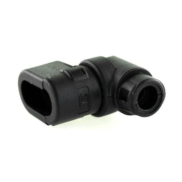 Wellrohranschluss für AMP Junior Timer Stecker, 90°, NW 7,5, 3-polig, CI08-90-AM3