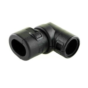 Wellrohranschluss für AMP Junior Timer Stecker, 90°, NW 10, 2-polig, CI12-90-AM2