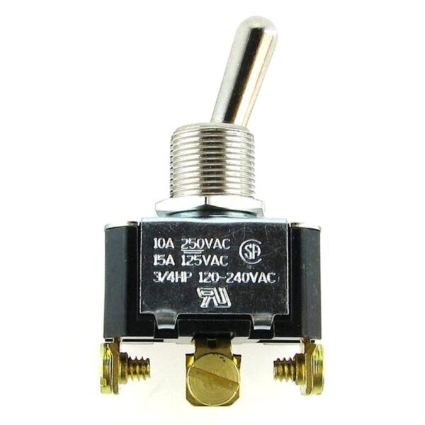 on-none-on Kippschalter, 10A/250V, 15A/125V, einpolig, abgedichtet