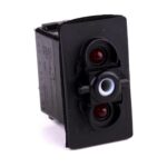 off<on Taster, 12V/20A, für Contura II,III,IV,V, LED 1 rot, LED 2 rot, mit Flächendichtung