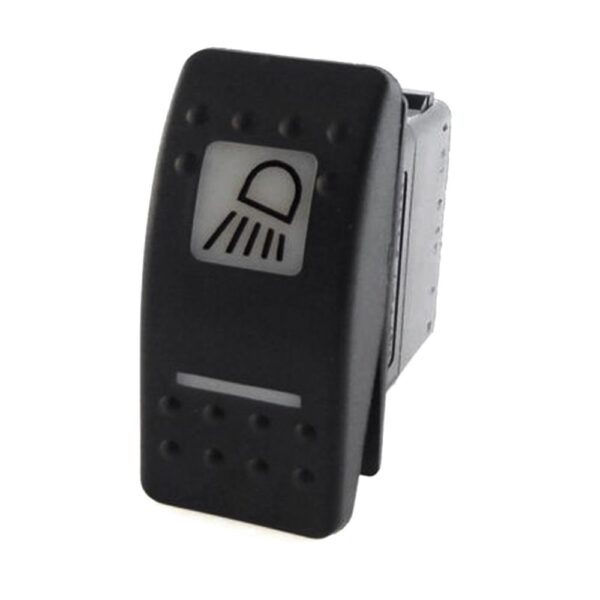 on-on Schalter, 12V/20A, Contura II, LED 1 grün hell, LED 2 rot hell, quadratische und schmale Linse hell, Symbol "Arbeitsscheinwerfer vorn"