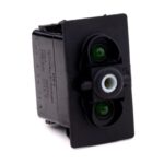 on>off<on Taster, 24V/15A, für Contura II,  III, IV, V, LED 1 grün hell, LED 2 grün hell
