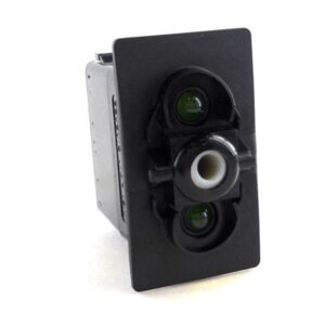 on-off Doppelschalter, 24V/15A, für Contura II,III,IV,V, LED 1 grün hell, LED 2 grün hell