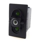 on-on Doppelschalter, 12V/20A, für Contura II,III,IV,V, LED 1 grün hell, LED 2 grün hell