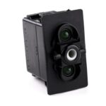 on-2xon-on Doppelschalter, 24V/15A, für Contura II,III,IV,V, LED 1 grün hell, LED 2 grün hell