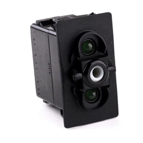 on-2xon-on Doppelschalter, 24V/15A, für Contura II,III,IV,V, LED 1 grün hell, LED 2 grün hell