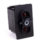 on>off<on Doppeltaster, 12V/20A, für Contura II,III,IV,V, LED 1 rot, LED 2 rot, mit Flächendichtung