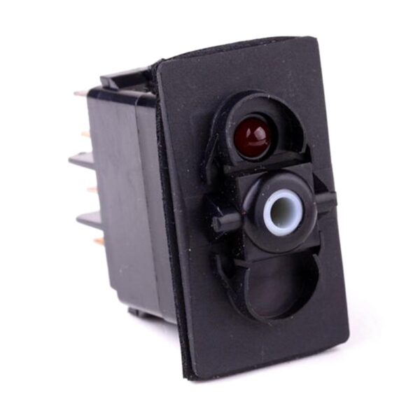 on>off<on Doppeltaster, 12V/20A, für Contura II,III,IV,V, LED 1 rot, mit Flächendichtung