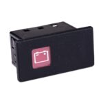 Kontrollleuchte 12V, 1 Glühlampe, Linse rot, Symbol „Batterie“